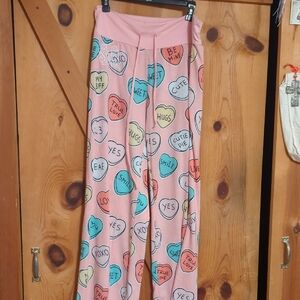 Bobbie Brooks Blue Lounge Pants with Rainbow Print